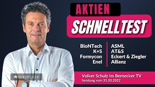 AktienSchnelltest inkl BioNTEch KS ASML Allianz Enel usw [upl. by Ahsimit]