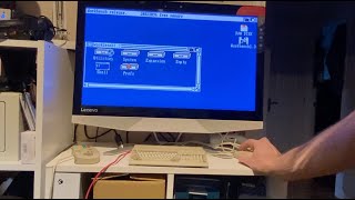 A500 Mini with Workbench and Amiberry Unlocked to use ADF and HDF [upl. by Yentirb701]