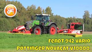 Fendt Demonstrations 2024  Fendt 942 Vario amp Pöttinger Novacat V10000 Collector [upl. by Xenophon702]