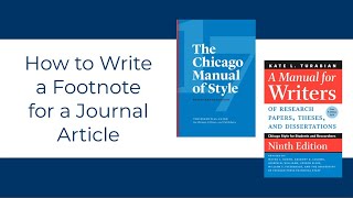 How to Write a Footnote for a Journal Article [upl. by Tioneb]