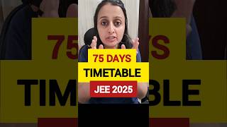 75 Days Timetable jee2025 Daily Target 🎯 [upl. by Sibylla885]