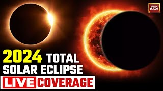 Total Solar Eclipse 2024 LIVE Updates Surya Grahan In India  Eclipse Across North America 2024 [upl. by Martinson]