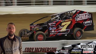 Dirt Car Sportsman GM75 at Oswego Onboard with Cody Mcpherson SDW52 lucky7 [upl. by Alyosha637]