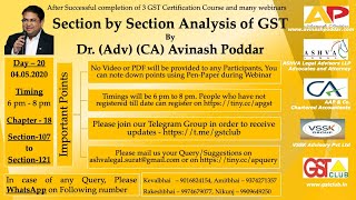 Chapter  18  Section  107 to 121 of CGST Act [upl. by Aivilo]