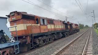 Twins Pune WDG3A with BOBYN Freight  Indian Railways [upl. by Seana]