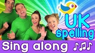 Sing Along  Colours Song for kids with lyrics UK spelling [upl. by Haskins827]