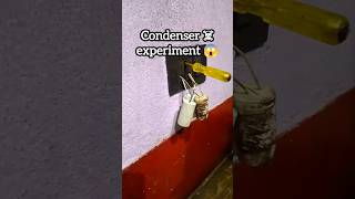 Capacitor ☠️⚡🔥 experiment condenser testing electrical danger work trending shorts viral video [upl. by Nytsirc]