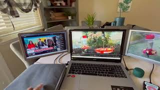 YUTOO Triple Laptop Screen Extender Review Great for multitasking [upl. by Lee]