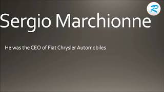 How to pronounce Sergio Marchionne [upl. by Erhard]