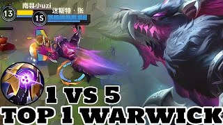 Wild rift warwick top 1 warwick gameplay rank challenger [upl. by Toolis]