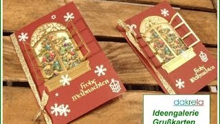 11 Video  Weihnachtskarte selber basteln  Christmas card Serie  2  FENSTER deutsch [upl. by Wallis]