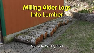 Milling Alder Logs Into Lumber [upl. by Ahsinrats185]