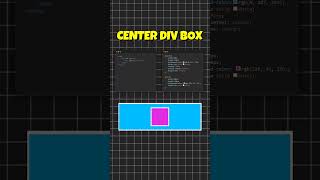 Center Div Box in CSS css css3 viral tech shorts [upl. by Anerbes]