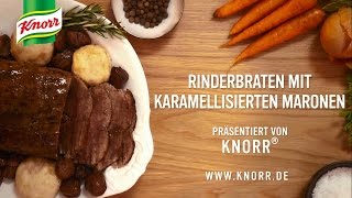 Rinderbraten mit Maronen  Knorr Rezepte [upl. by Akiram]