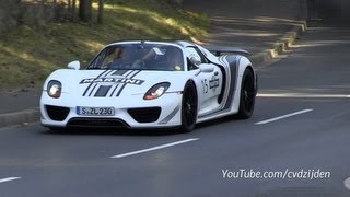 Porsche 918 Spyder on the road  Sound [upl. by Olifoet]