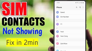 How to Fix SIM Card Contacts Not Showing Problem  Show Sim Contacts [upl. by Yance]