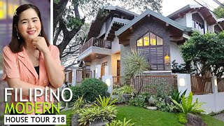 Modern Filipino Inspired House in a Corner Lot House Tour 218 [upl. by Oiratnom]