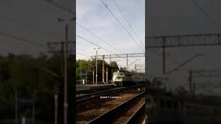 Locomotive EP07174 in station Terespol Pomorski pkp poland ep07 polska railway [upl. by Ainatit]