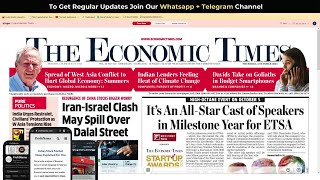 3 October 2024  The Economic Times Newspaper  Profitnama  Daily Finance amp Business News Analysis [upl. by Mera839]