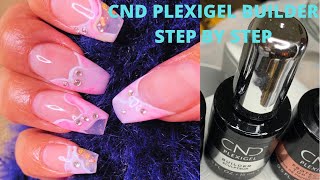 CND Plexigel step by step full application nail formshow to Plexigel Builder Efilenail formsarts [upl. by Citron]