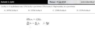 Zadanie 2  Matura 8 maja 2013 [upl. by Dnalyar]