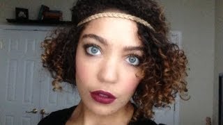 FlapperInspired Hairstyle on Naturally Curly Hair [upl. by Charron92]