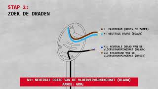 Thermostaat elektrische vloerverwarming aansluiten [upl. by Elaynad]