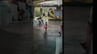 2years old baby proudly representing USA🇺🇸 everyone highlights subscribe toddlers viralvideo [upl. by Ajiram878]