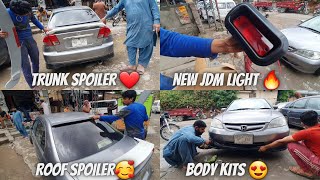 Finally installed body kits on civic es 😍 Car vlogs  Project Civic Es [upl. by Krute]