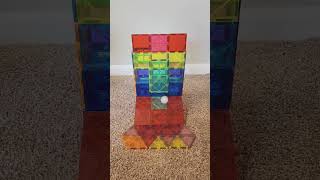 Magnatiles idea1 for kids How to make Ball Run shorts [upl. by Corny858]