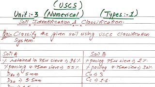 Unit3  Soil Identification and Classification  Numerical of USCS  Prashant YT  Soil Mechanics [upl. by Ylrebmek]