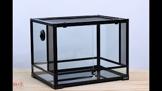 ReptiZoo Glas Terrarium  Aufbau Anleitung  MampS Reptilien60x45x45 [upl. by Adilen]