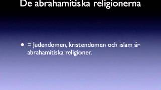 Abrahamitiska religioner begrepp [upl. by Anen]