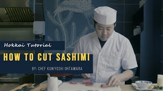 Hokkai Tutorial How to cut sashimi [upl. by Yrok]