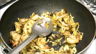 How to make Cha Ma Sur Stir fry glass noodles with pork belly and shrimp [upl. by Adrial194]