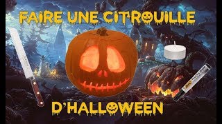 COMMENT faire une CITROUILLE halloween  SCULPTER une courge dHALLOWEEN  Un Ex No Life Bricole [upl. by Samoht]