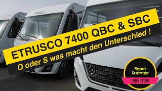 👉 2024 Hott oder Schrott  Das Q macht den Unterschied  Die Wohnmobile von ETRUSCO 7400 QBC und SBC [upl. by Emerson]