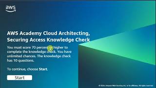 Module 3 Securing Access  Module 3 Knowledge Check  AWS Cloud Architecting V3  AWS Academy [upl. by Enilaf]