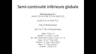 Espaces topologiques partie 163  Semicontinuité inférieure globale [upl. by Sutherlan317]