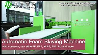 Automatic Foam Skiving Machine  PE  EPE  XPE  EVA  PU Foam Splitter [upl. by Jennifer98]