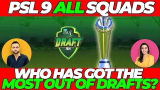 PSL 9 Drafts 2024  PSL 2024 All teams final squad analysis [upl. by Berton]