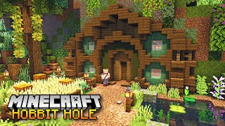 How to Build an Awesome Hobbit Hole in Minecraft Tutorial [upl. by Amocat720]