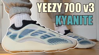 ADIDAS YEEZY 700 v3 KYANITE REVIEW amp ON FEET  SIZING amp RESELL PREDICTIONS [upl. by Eleirbag]