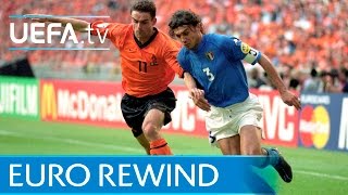 EURO 2000 highlights Italy beat the Netherlands on penalties [upl. by Savick492]