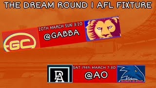 AFL DREAM ROUND 1 AFL FIXTURE 2024 [upl. by Yrkcaz]