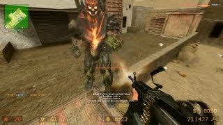 Counter Strike Source Zombie Riot online gameplay Dust 1 Dark Kahn boss fight [upl. by Mosora]