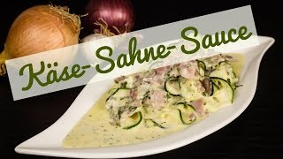 Käse Sahne Soße  Low Carb Nudelgericht  glutenfrei  schnell und einfach  salalade [upl. by Lukash]