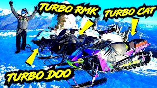 Turbo Arctic Cat  Turbo SkiDoo  Turbo Polaris Mountain Ride [upl. by Ahsyad]