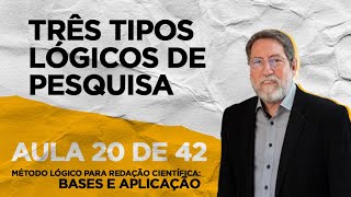 AULA 20 de 42  TRÊS TIPOS LÓGICOS DE PESQUISA [upl. by Adiari]