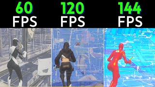 60Fps vs 120Fps vs 144Fps Fortnite  Fps Comparison  Creative Mode [upl. by Nidya]